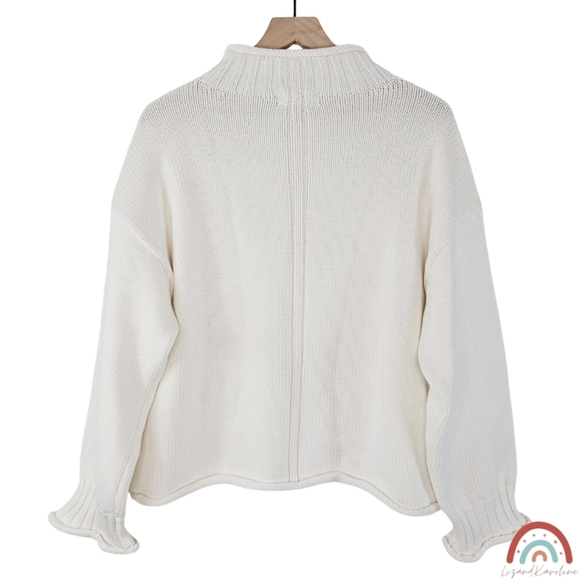 New! J. Crew 2025 Rollneck Sweater Ivory S - Picture 7 of 15